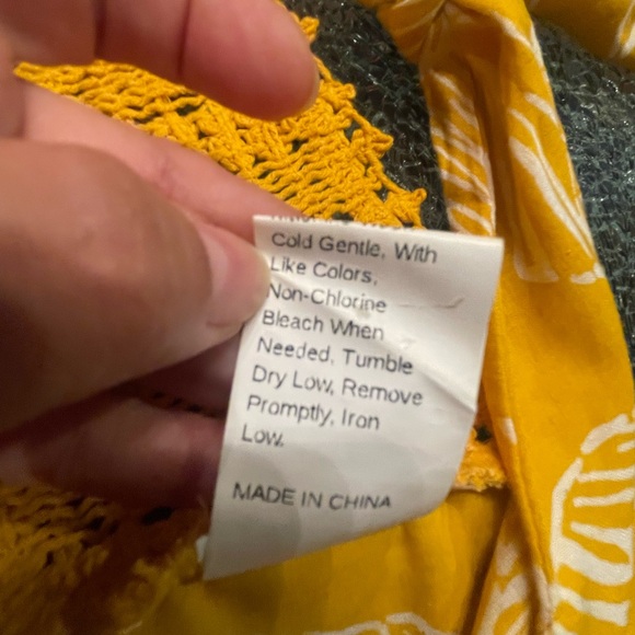 Shein Mustard Crochet Crop Top Bracelet Adjustable Leaf Design 60%Cotton Size XS - Picture 8 of 13